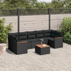 8-teiliges Gartensofa-Set und schwarze synthetische Rattankissen von , Gartensets - Ref: Foro24-3258212, Preis: 506,47 €, Rab...