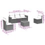 6-teiliges Gartenmöbel-Set und graue synthetische Rattankissen von , Gartensets - Ref: Foro24-3258259, Preis: 332,63 €, Rabat...