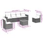 7-teiliges Gartensofa-Set mit grauen PE-Rattan-Kissen von , Gartensets - Ref: Foro24-3258273, Preis: 383,10 €, Rabatt: %