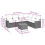 7-piece garden sofa set and beige synthetic rattan cushions by , Garden sets - Ref: Foro24-3258411, Price: 474,05 €, Discount: %