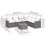 7-piece garden sofa set and beige synthetic rattan cushions by , Garden sets - Ref: Foro24-3258411, Price: 474,32 €, Discount: %