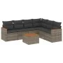 7-piece garden sofa set with gray PE rattan cushions by , Garden sets - Ref: Foro24-3258413, Price: 412,30 €, Discount: %