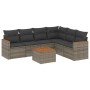 Set de sofás de jardín 7 piezas con cojines ratán PE gris de , Conjuntos de jardín - Ref: Foro24-3258413, Precio: 416,94 €, D...