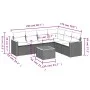 7-piece garden sofa set with gray PE rattan cushions by , Garden sets - Ref: Foro24-3258413, Price: 412,30 €, Discount: %
