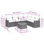 Set de sofás de jardín 7 piezas con cojines ratán PE gris de , Conjuntos de jardín - Ref: Foro24-3258413, Precio: 416,94 €, D...