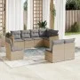 Gartensofa-Set mit beigen Kissen 8 Stück PE-Rattan von , Gartensets - Ref: Foro24-3258447, Preis: 502,23 €, Rabatt: %