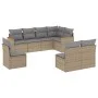 Gartensofa-Set mit beigen Kissen 8 Stück PE-Rattan von , Gartensets - Ref: Foro24-3258447, Preis: 502,23 €, Rabatt: %