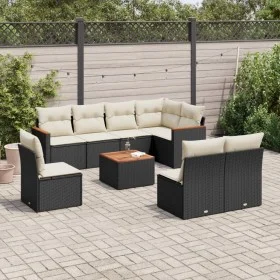 8-piece garden sofa set and black synthetic rattan cushions by , Garden sets - Ref: Foro24-3258451, Price: 502,85 €, Discount: %