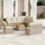 9-piece garden sofa set with beige synthetic rattan cushions by , Garden sets - Ref: Foro24-3258453, Price: 571,87 €, Discoun...