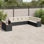 Gartensofa-Set 10-teilig mit schwarzen synthetischen Rattankissen von , Gartensets - Ref: Foro24-3258514, Preis: 595,53 €, Ra...