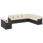 Gartensofa-Set 10-teilig mit schwarzen synthetischen Rattankissen von , Gartensets - Ref: Foro24-3258514, Preis: 595,53 €, Ra...