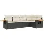 5-teiliges Gartenmöbel-Set und schwarze synthetische Rattankissen von , Gartensets - Ref: Foro24-3259186, Preis: 334,59 €, Ra...