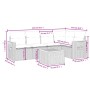6-piece garden sofa set and black synthetic rattan cushions by , Garden sets - Ref: Foro24-3259192, Price: 436,25 €, Discount: %