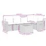 6-teiliges Gartensofa-Set und schwarze synthetische Rattankissen von , Gartensets - Ref: Foro24-3259192, Preis: 437,42 €, Rab...