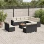 Garden sofa set 12 pieces with black synthetic rattan cushions by , Garden sets - Ref: Foro24-3224180, Price: 648,16 €, Disco...