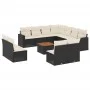 Garden sofa set 12 pieces with black synthetic rattan cushions by , Garden sets - Ref: Foro24-3224180, Price: 648,16 €, Disco...