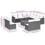 Garden sofa set 12 pieces with black synthetic rattan cushions by , Garden sets - Ref: Foro24-3224180, Price: 648,16 €, Disco...