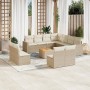 12-piece garden sofa set and brown synthetic rattan cushions by , Garden sets - Ref: Foro24-3224182, Price: 733,26 €, Discoun...