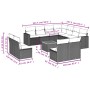 12-teiliges Gartensofa-Set und braune synthetische Rattankissen von , Gartensets - Ref: Foro24-3224182, Preis: 733,26 €, Raba...