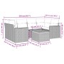 7-piece garden dining set and black synthetic rattan cushions by , Garden sets - Ref: Foro24-3224018, Price: 439,11 €, Discou...