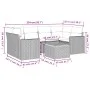 7-piece garden dining set and black synthetic rattan cushions by , Garden sets - Ref: Foro24-3224018, Price: 449,18 €, Discou...