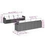 8-piece garden sofa set and black synthetic rattan cushions by , Garden sets - Ref: Foro24-3224039, Price: 573,82 €, Discount: %