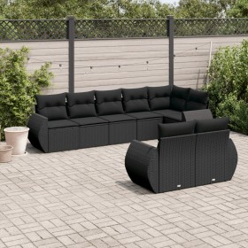 8-teiliges Gartensofa-Set und schwarze synthetische Rattankissen von , Gartensets - Ref: Foro24-3253952, Preis: 577,06 €, Rab...