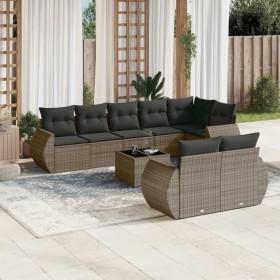 Set de muebles de jardín 9 pzas y cojines ratán sintético gris de , Conjuntos de jardín - Ref: Foro24-3253967, Precio: 640,66...