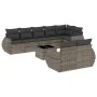 9-piece garden furniture set and gray synthetic rattan cushions by , Garden sets - Ref: Foro24-3253967, Price: 626,51 €, Disc...