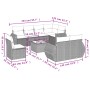 9-teiliges Gartensofa-Set mit beigen synthetischen Rattankissen von , Gartensets - Ref: Foro24-3253986, Preis: 639,51 €, Raba...