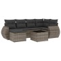 7-piece garden sofa set with gray PE rattan cushions by , Garden sets - Ref: Foro24-3254007, Price: 447,18 €, Discount: %