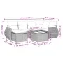 7-piece garden sofa set with gray PE rattan cushions by , Garden sets - Ref: Foro24-3254007, Price: 447,71 €, Discount: %