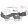 Gartensofa-Set mit beigen Kissen 8 Stück PE-Rattan von , Gartensets - Ref: Foro24-3254026, Preis: 514,60 €, Rabatt: %