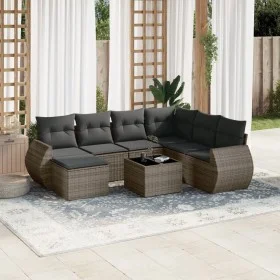 8-teiliges Gartensofa-Set und graue synthetische Rattankissen von , Gartensets - Ref: Foro24-3254047, Preis: 502,91 €, Rabatt: %