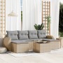 7-teiliges Gartensofa-Set und beige synthetische Rattankissen von , Gartensets - Ref: Foro24-3254066, Preis: 451,25 €, Rabatt: %