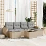 Set sofás de jardín 7 piezas y cojines ratán sintético beige de , Conjuntos de jardín - Ref: Foro24-3254066, Precio: 436,07 €...