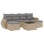 7-teiliges Gartensofa-Set und beige synthetische Rattankissen von , Gartensets - Ref: Foro24-3254066, Preis: 451,25 €, Rabatt: %