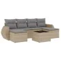 7-teiliges Gartensofa-Set und beige synthetische Rattankissen von , Gartensets - Ref: Foro24-3254066, Preis: 436,07 €, Rabatt: %