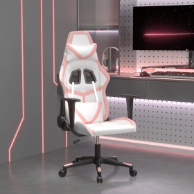 Silla gaming cuero sintético blanco y rosa de , Sillones para videojuegos - Ref: Foro24-3143673, Precio: 116,72 €, Descuento: %