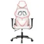 White and pink synthetic leather gaming chair by , Gaming chairs - Ref: Foro24-3143673, Price: 114,95 €, Discount: %