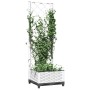 White PP trellis planter 40x40x121.5 cm by , Pots and planters - Ref: Foro24-153279, Price: 39,62 €, Discount: %