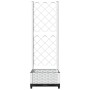 White PP trellis planter 40x40x121.5 cm by , Pots and planters - Ref: Foro24-153279, Price: 39,62 €, Discount: %