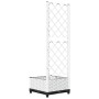 White PP trellis planter 40x40x121.5 cm by , Pots and planters - Ref: Foro24-153279, Price: 39,62 €, Discount: %