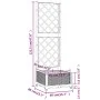 Weißer Gitter-Pflanzkasten aus PP, 40 x 40 x 121,5 cm von , Töpfe und Pflanzgefäße - Ref: Foro24-153279, Preis: 42,77 €, Raba...