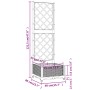 White PP trellis planter 40x40x121.5 cm by , Pots and planters - Ref: Foro24-153279, Price: 39,62 €, Discount: %