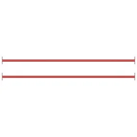 Gymnastics bars 2 pieces 125 cm red steel by , Structures for outdoor games - Ref: Foro24-93199, Price: 37,29 €, Discount: %