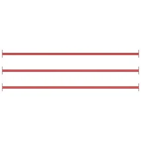 Gymnastics bars 3 pieces 125 cm red steel by , Structures for outdoor games - Ref: Foro24-93200, Price: 48,15 €, Discount: %