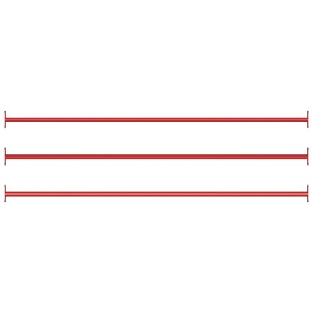 Turnstangen 3 Stück 125 cm roter Stahl von , Strukturen für Spiele im Freien - Ref: Foro24-93200, Preis: 57,21 €, Rabatt: %
