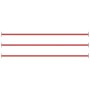 Barras de gimnasia 3 piezas 125 cm acero rojo