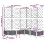Jardinera con enrejado PP blanco 120x120x121,5 cm by , Pots and planters - Ref: Foro24-153287, Price: 134,13 €, Discount: %